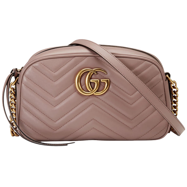 NEW Gucci Dusty Pink Marmont Small Matelasse Crossbody Shoulder Bag