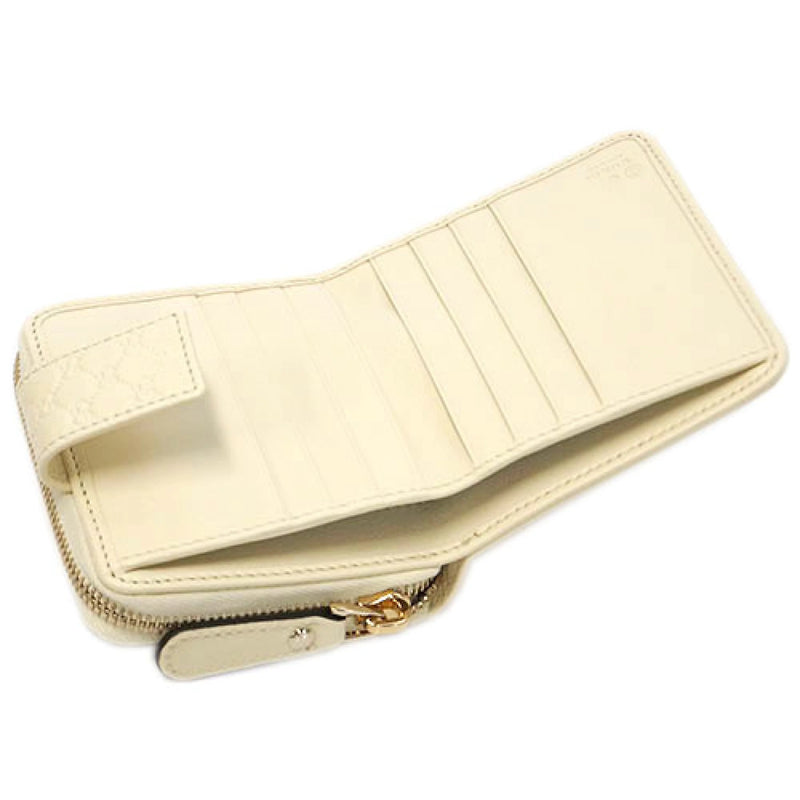 NEW Gucci White GG Guccissima Leather French Wallet Card Case
