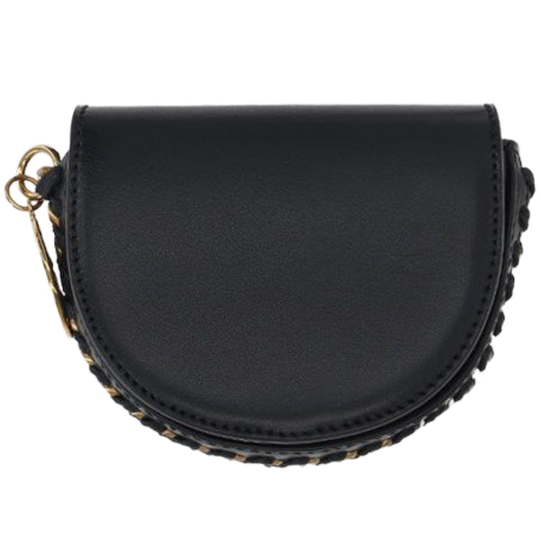 NEW Stella McCartney Black Frayme Mini Leather Crossbody Bag