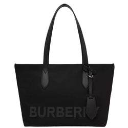 NEW Burberry Black Printed Logo Econyl Tote Shoulder Bag