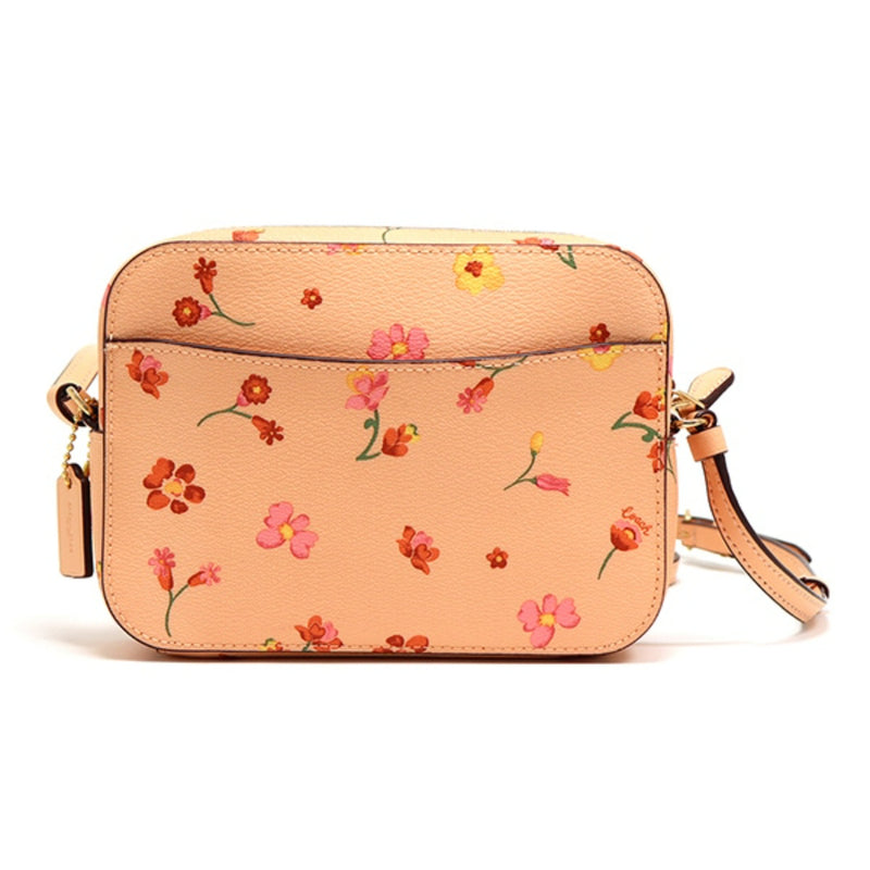 NEW Coach Pink Mini Mystical Floral Print Canvas Camera Crossbody Bag