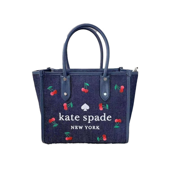 NEW Kate Spade Blue Ella Small Cherry Tote Shoulder Bag