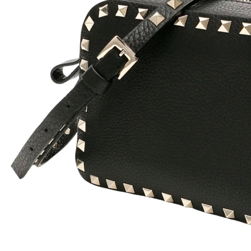 NEW Valentino Black Garavani Rockstud Leather Crossbody Bag