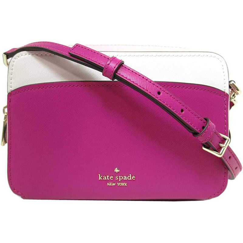 NEW Kate Spade Pink Multi Lauryn Colorblock Leather Camera Crossbody Bag