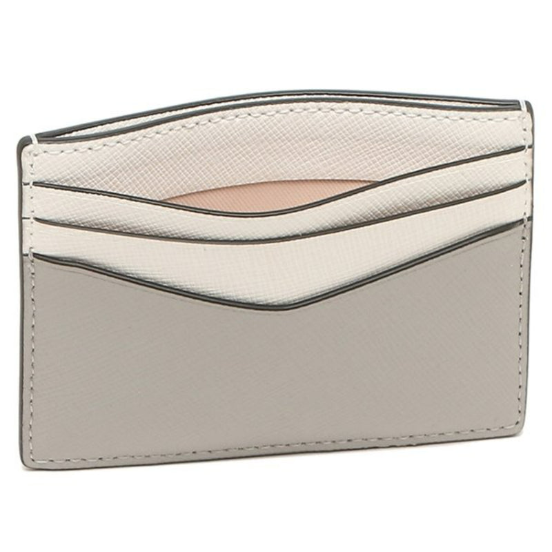 NEW Kate Spade Nimbus Grey Colorblock Saffiano Leather Small Slim Card Holder