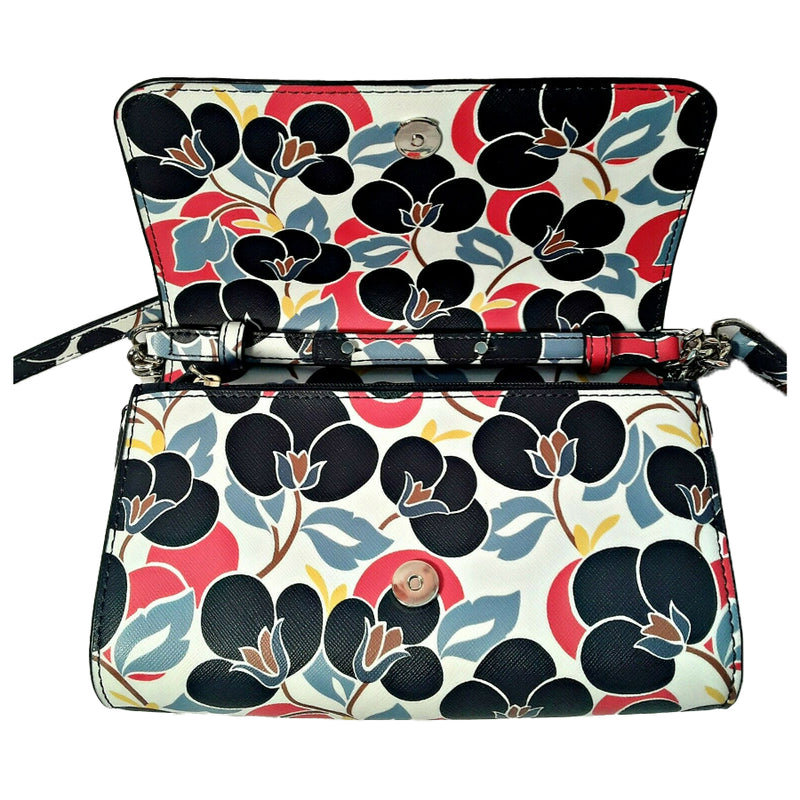 NEW Kate Spade Multicolor Cameron Breezy Floral Small Flap Saffiano Leather Crossbody Bag